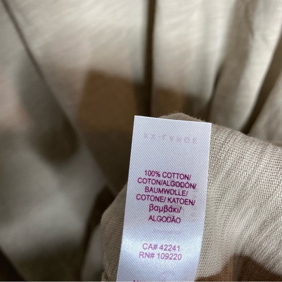 VELVET by Graham & Spencer Beige Cotton T-shirt Size XXL NWT - Picture 4 of 7